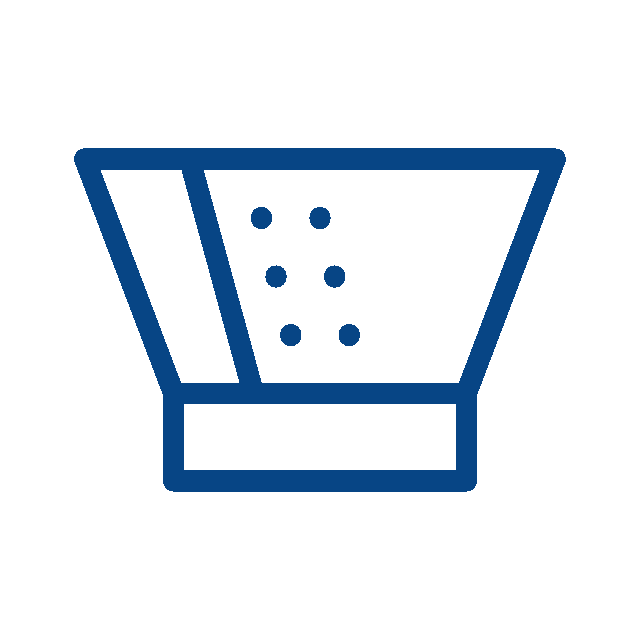 Animated blue line icon for surgery